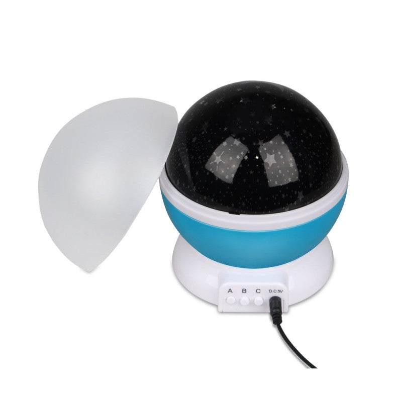 Lampă Magică 360° cu Stele & Lună – Proiector Rotativ pentru Noapte de Poveste