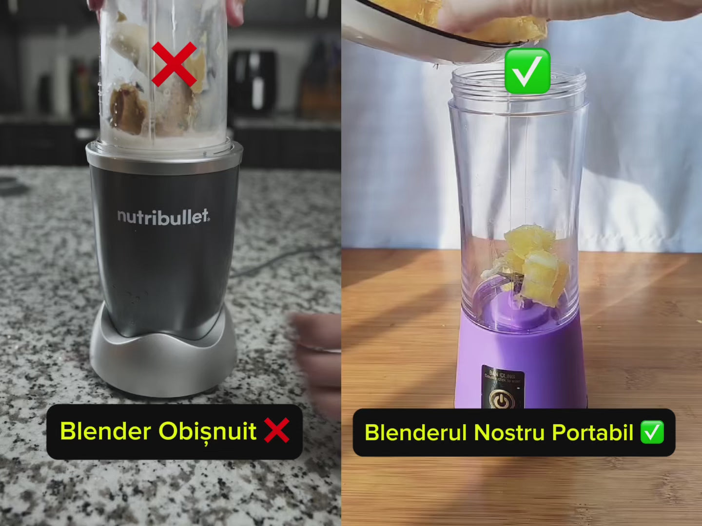 Super Blender Portabil (Mic și Puternic)
